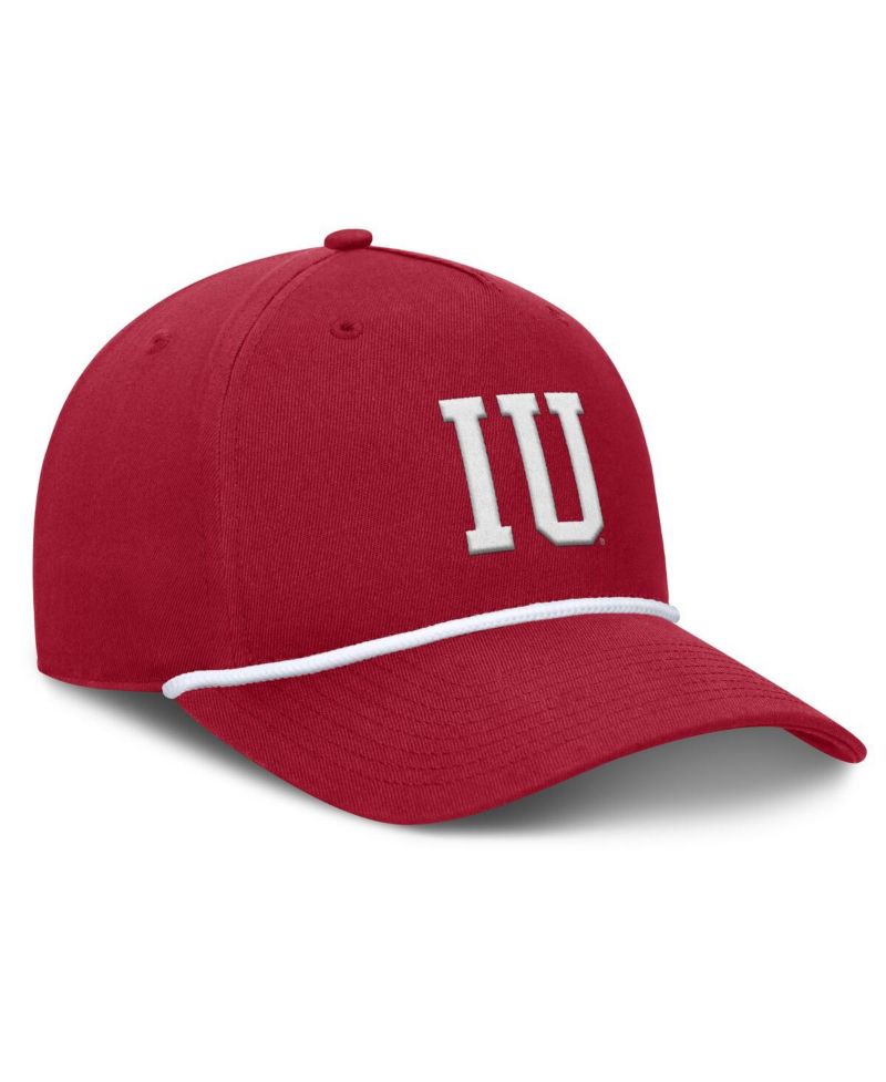 Men's Crimson Indiana Hoosiers Foul Ball Rope Adjustable Hat