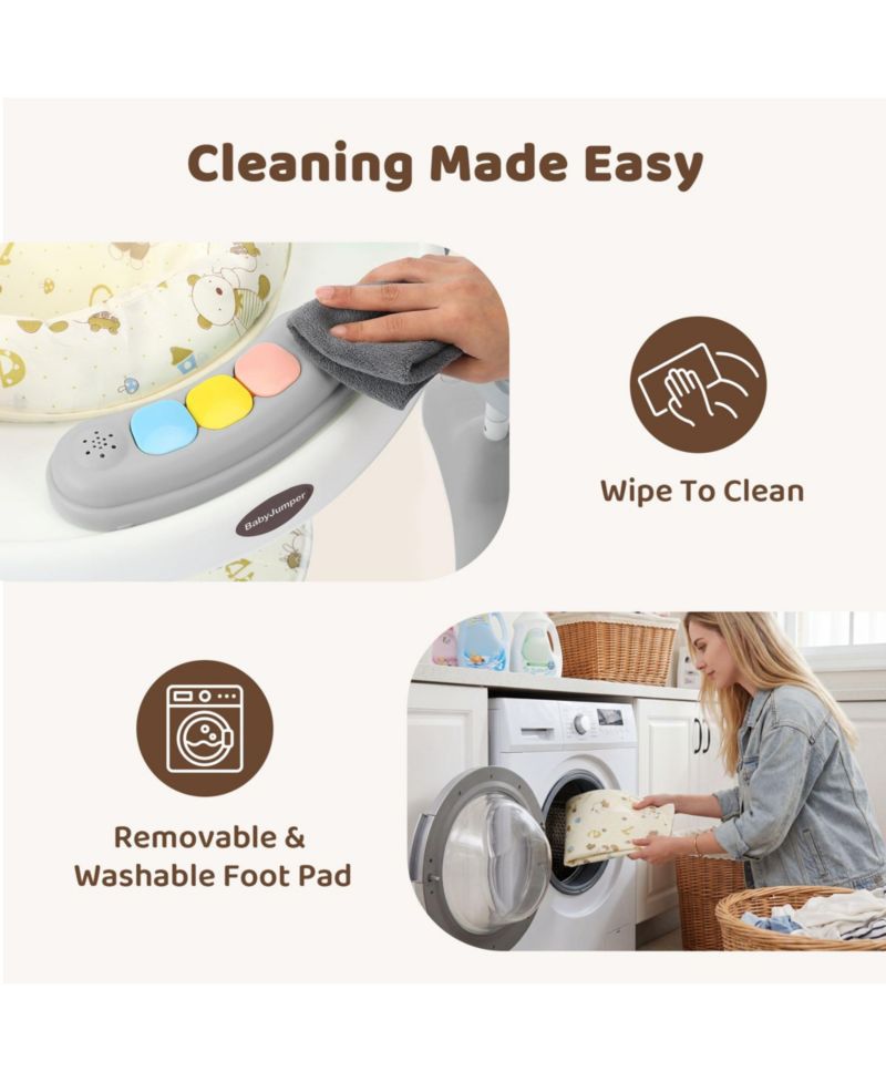 Toddler Baby's Activity Center, 360degree(s) Rotating Seat and Adjustable Heights