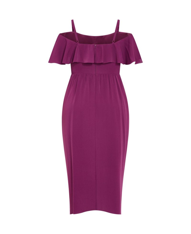 Women's Flirtation Drape Midi Dress