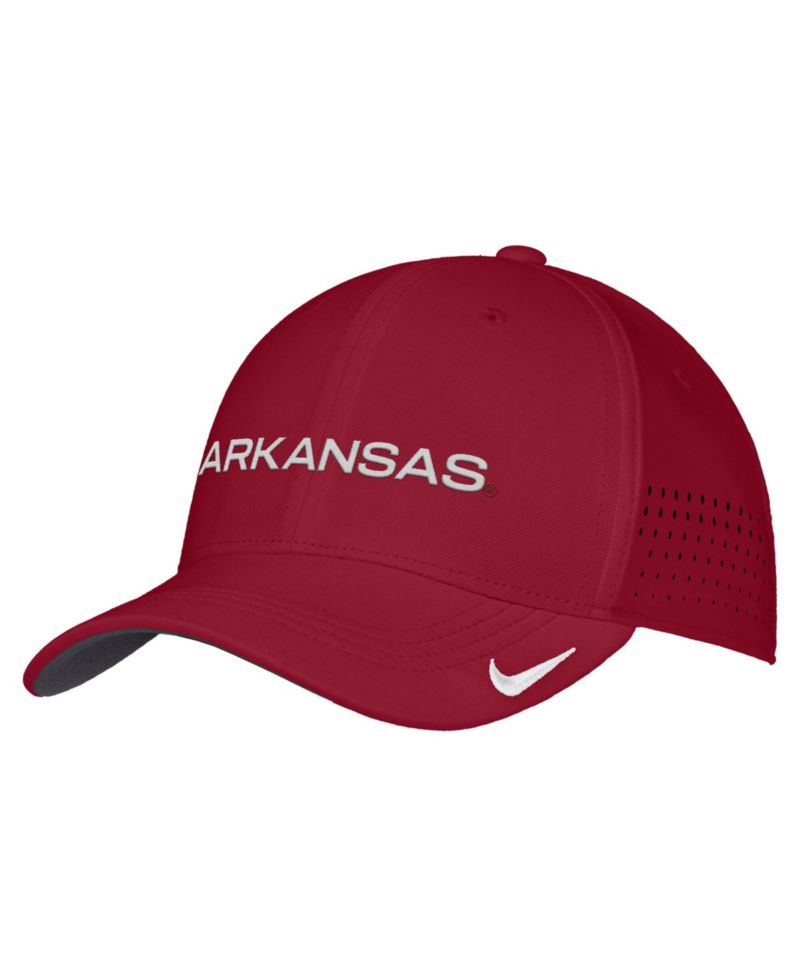 Men's Cardinal Arkansas Razorbacks 2026 On-Field AeroBill SwooshFlex Dri-FIT Hat