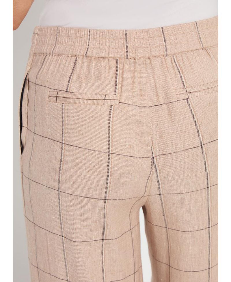 Women's Nixie Wide-Leg Linen-Blend Drawstring Pants