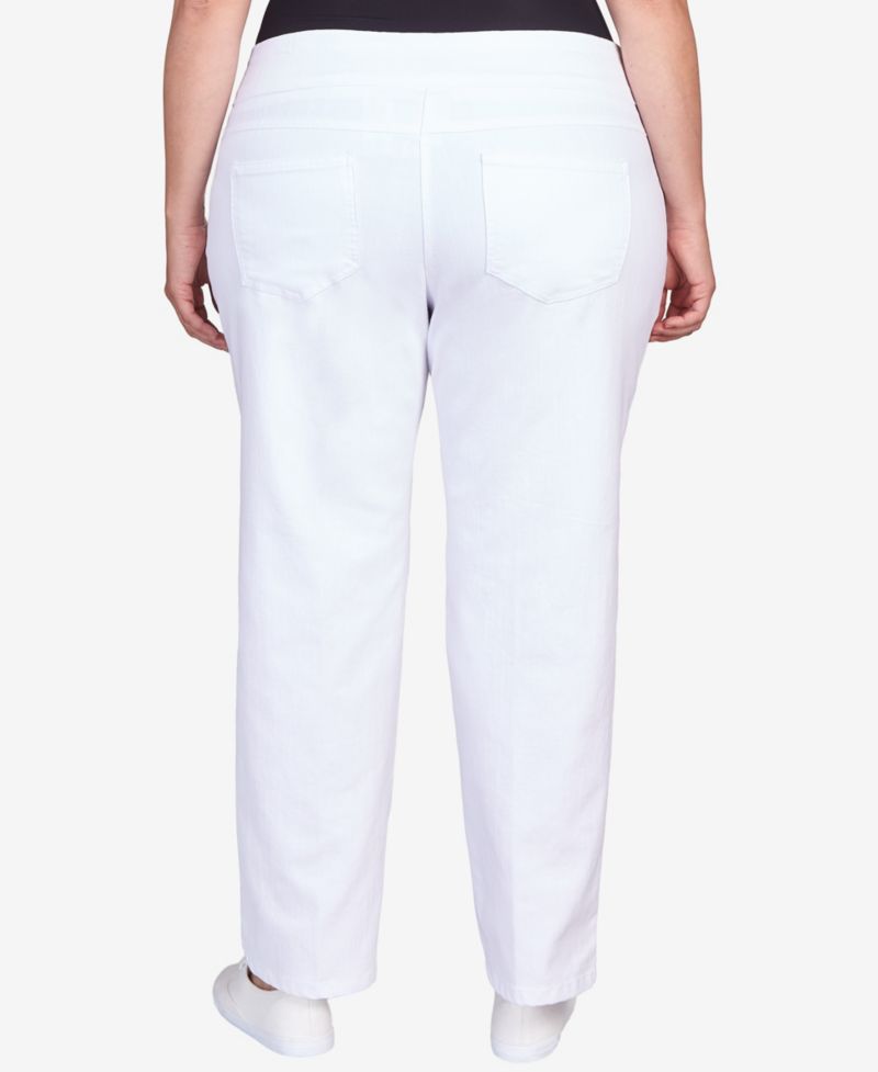 Plus Size Mid-Rise Pull-On Jeans