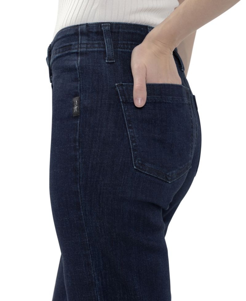 Women's Suki Wide-Leg Mid-Rise Cotton-Blend Jeans
