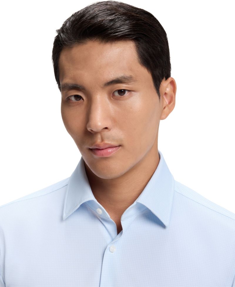 BOSS by Men's Printed Performance-Stretch Jersey Slim-Fit Dress Shirt