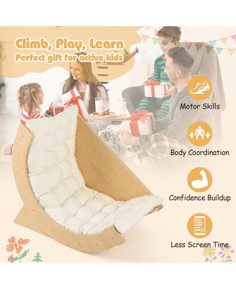 Montessori 6-in-1 Climbing Arch Climber with Cushion