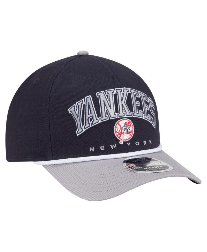Men's Navy/Gray New York Yankees Arch 9FORTY A-Frame M-Crown Adjustable Hat