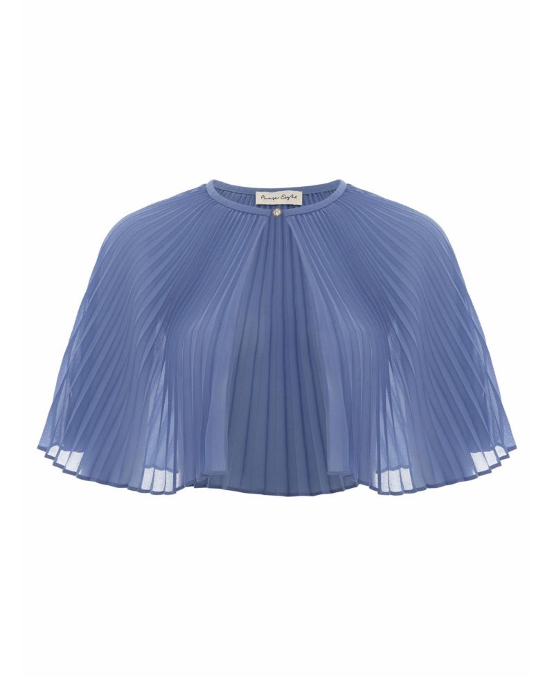 Women's Anora Pleated Cover Up Cropped Sheer Cover-Up