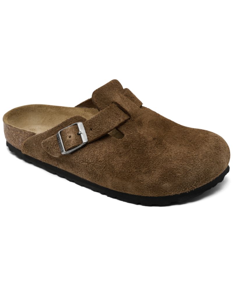 Women's Boston Suede Leather Casual Clogs from Finish Line