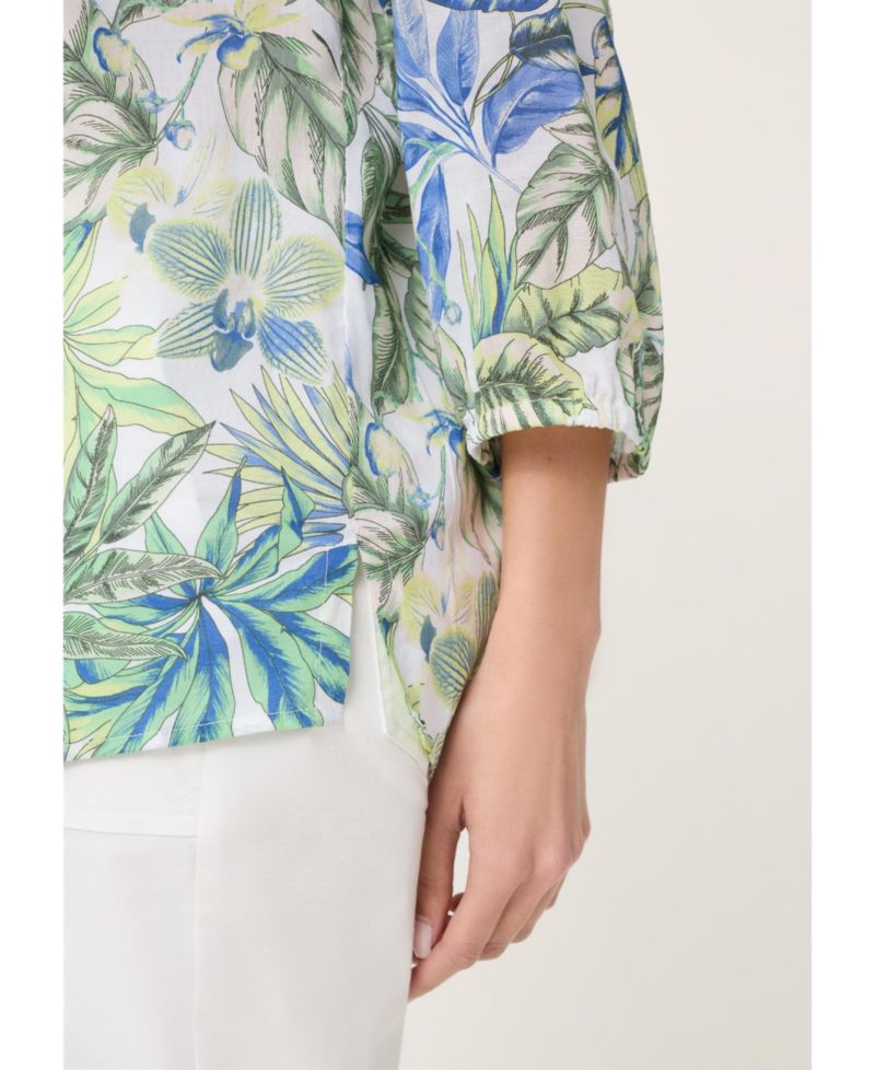 Women's Botanical Print Tunic Shirt