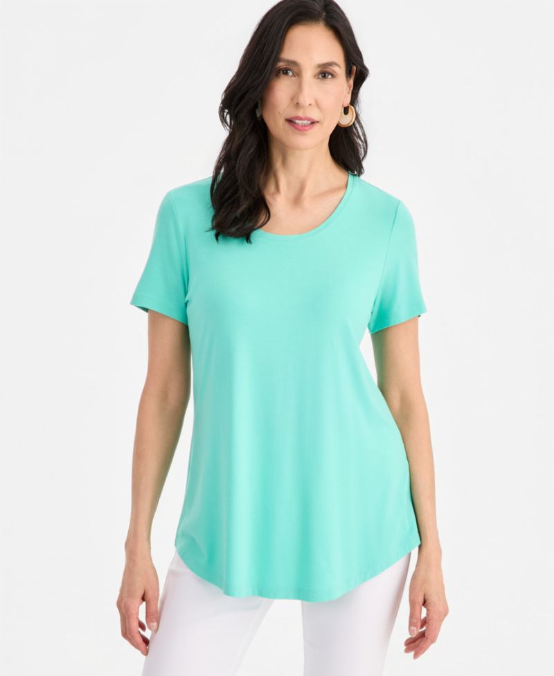 Women's Scoop-Neck Short Sleeve Top