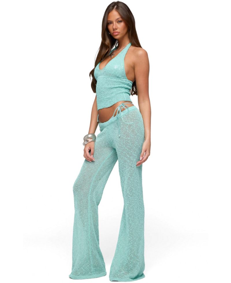 Women's Bena Textured Knit Flared Pants