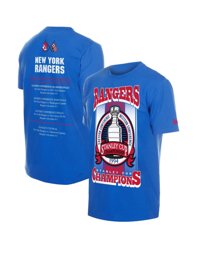 Men's Blue New York Rangers Stanley Cup Trophy Graphic T-Shirt