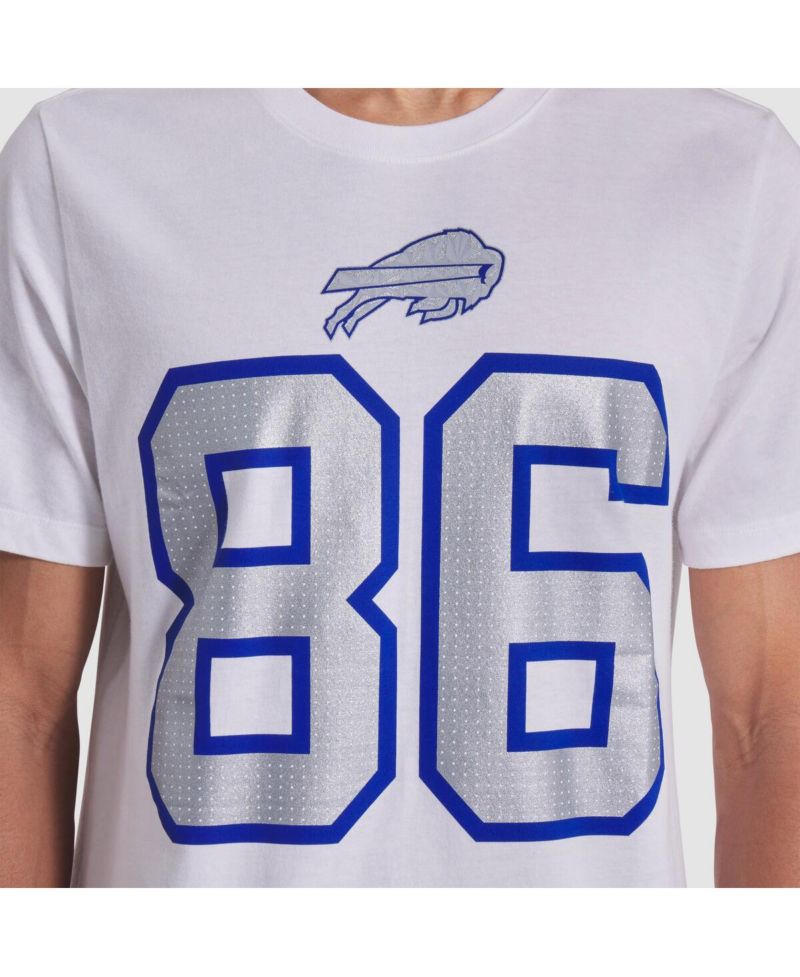 Men's Dalton Kincaid White Buffalo Bills 2025 Rivalries Collection Player Name & Number T-Shirt