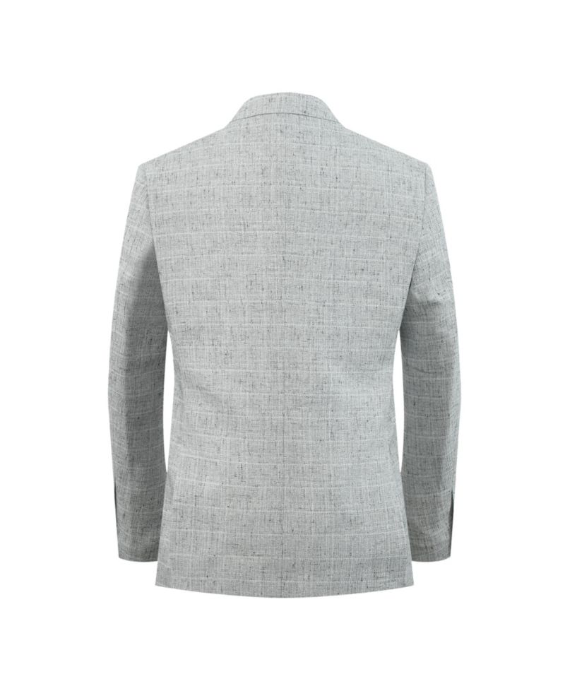Boys Silver Slim Fit Melange Jacket