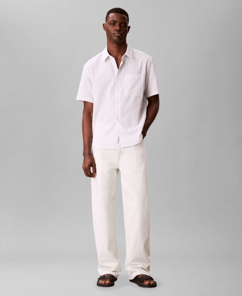 Men's Short-Sleeve Crinkle Poplin Shirt