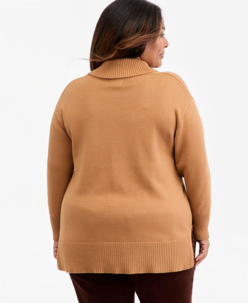 Petite Shawl Collar Cotton-Blend Sweater