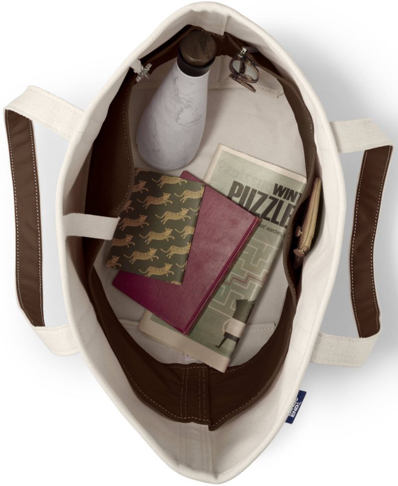 Large 5 Pocket Open Top Canvas Tote Bag