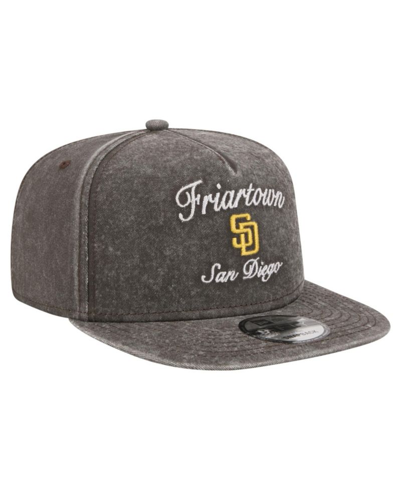 Men's Black San Diego Padres City Slogan A-Frame 9FIFTY Snapback Hat