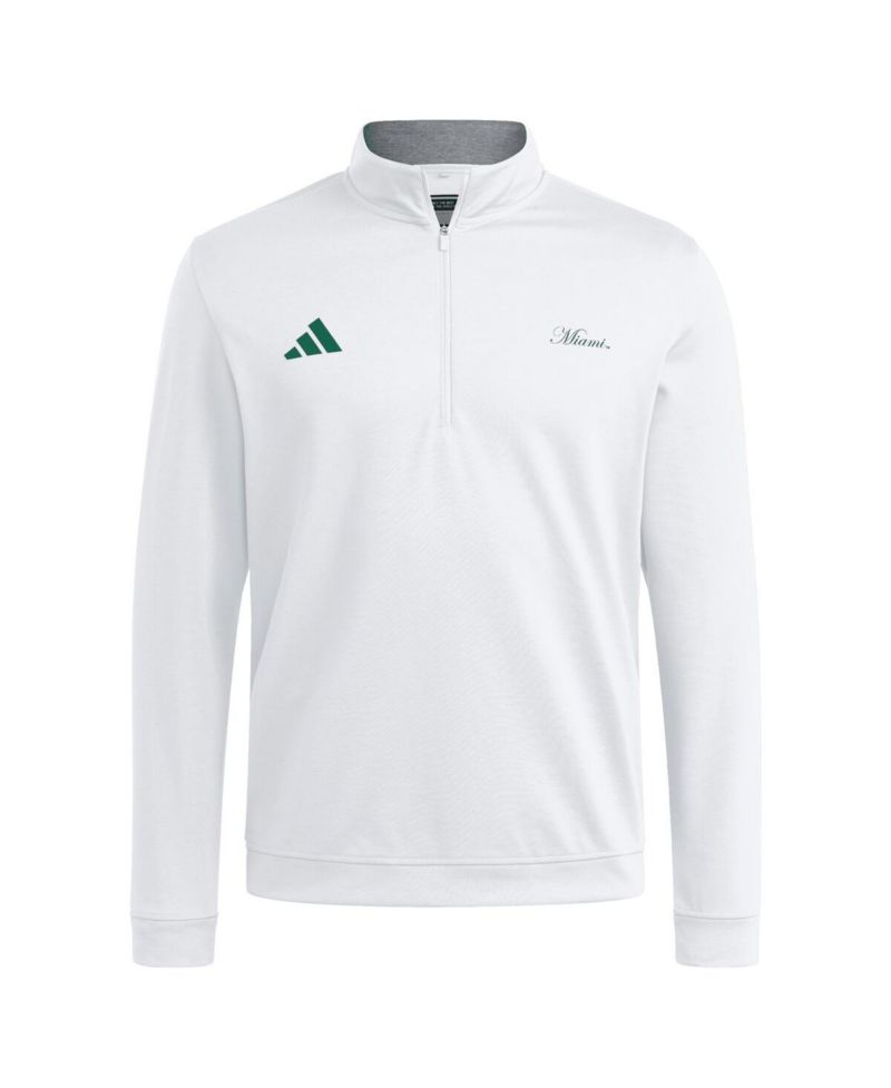 Men's White Miami Hurricanes Elevated Quarter-Zip Jacket