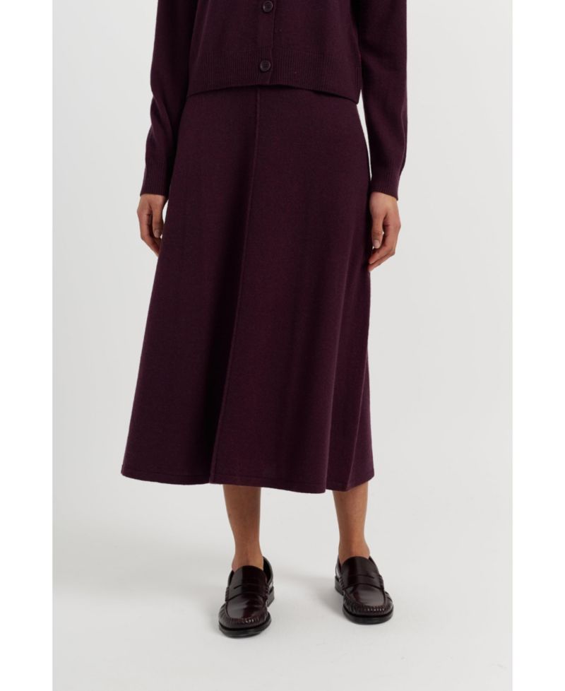 Women's Chinti and Parker Wool Cashmere Midi Skirt