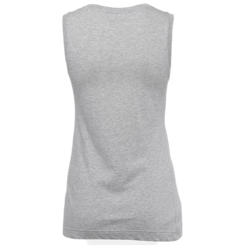 Women's Grey Cotton Love Lace Patterned Tank Top