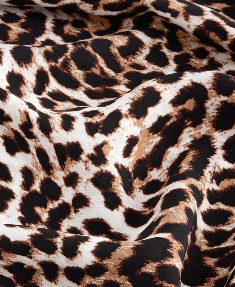 I.N.C. Women's Leopard-Print Cowl-Neck Blouse