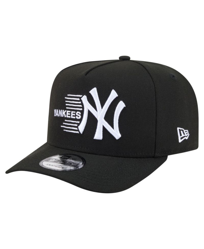 Men's Black New York Yankees Motion A-Frame 9FIFTY Snapback Hat