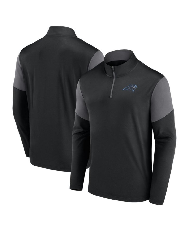 Men's Black Carolina Panthers Primary Quarter-Zip Pullover