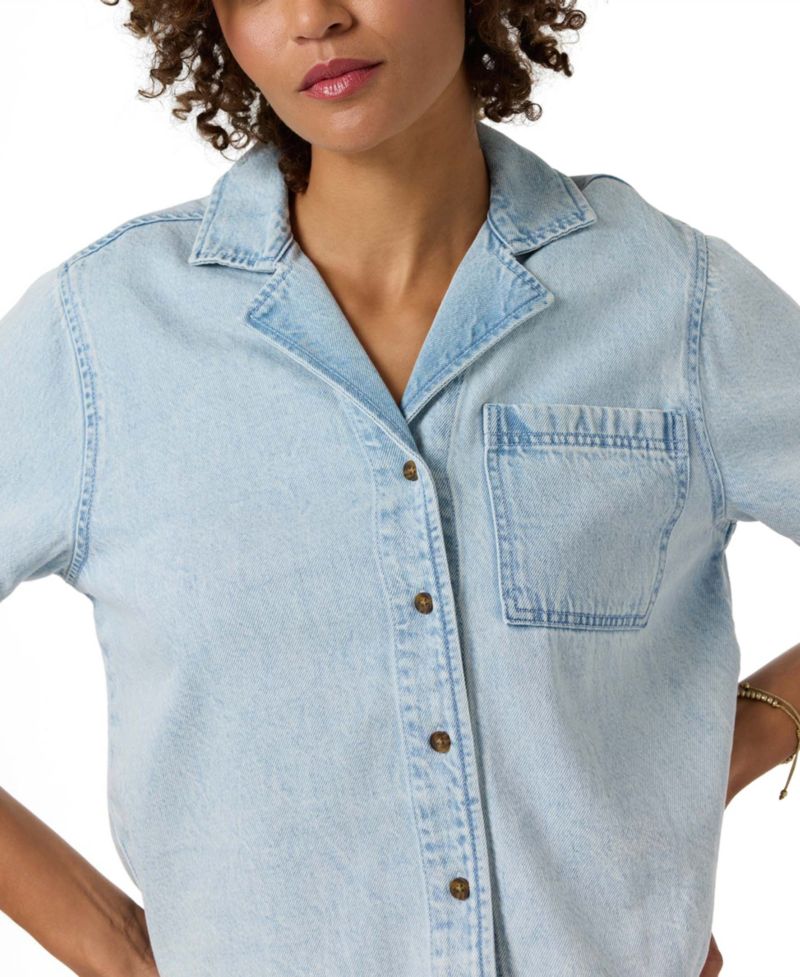 Women's Og Channing Short-Sleeve Cotton Denim Shirt