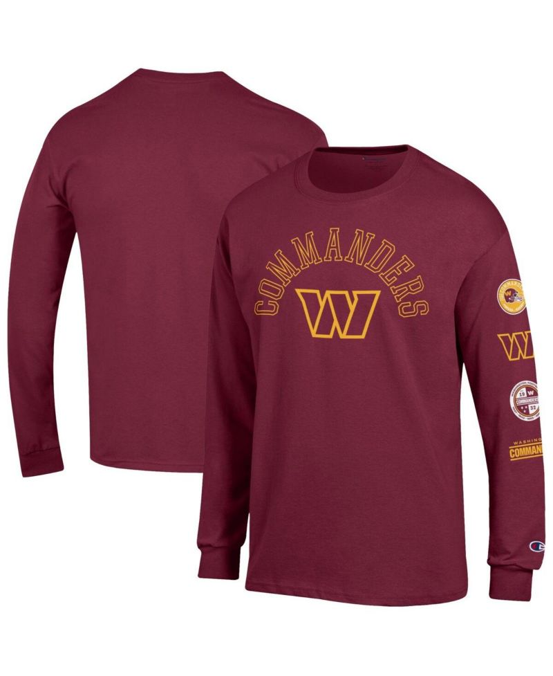 Men's Burgundy Washington Commanders Seal Long Sleeve T-Shirt