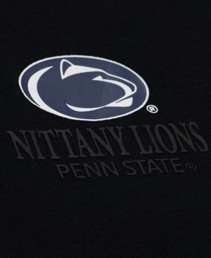 Men's Black Penn State Nittany Lions Monochrome Icon Fleece Hoodie