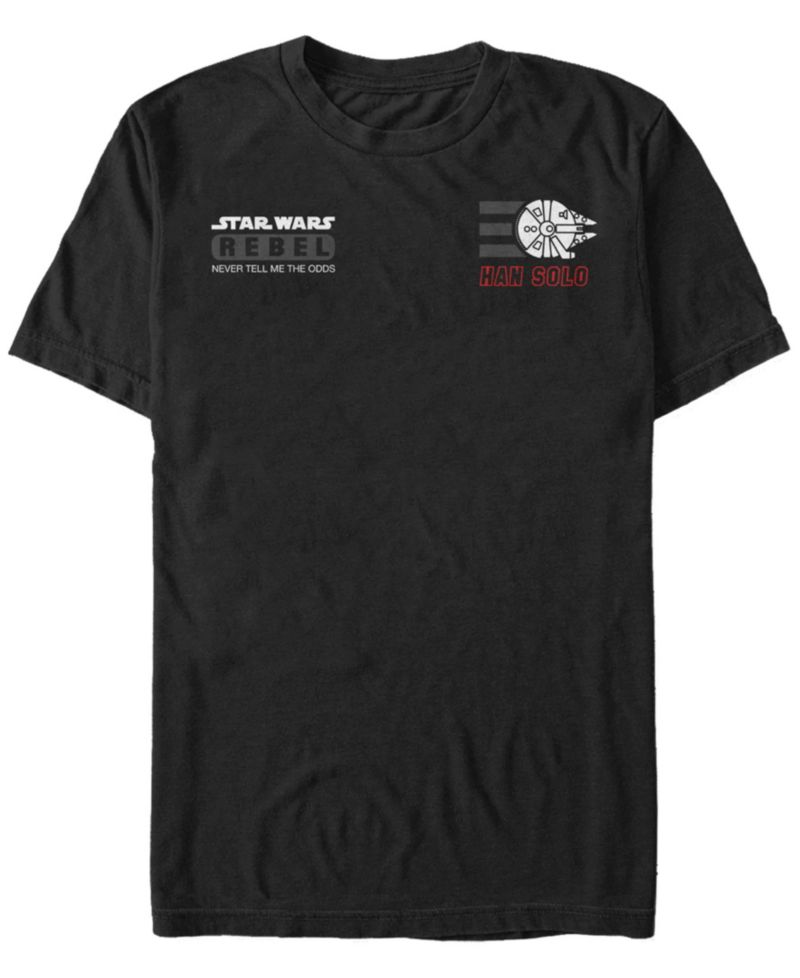 Star Wars Men's Han Solo Rebel Pocket Logos Short Sleeve T-Shirt