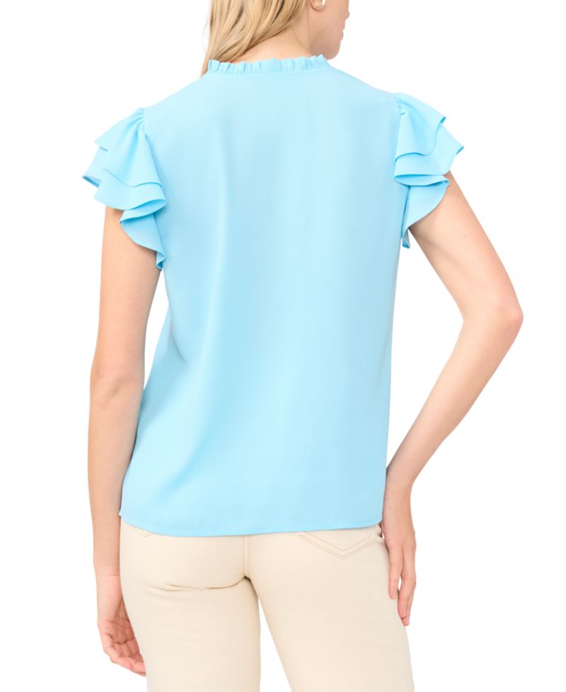 Women's V-Neck Ruffle Top