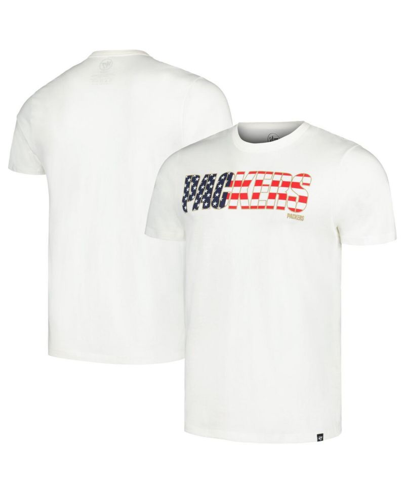 White Green Bay Packers Flag Script Franklin T-Shirt