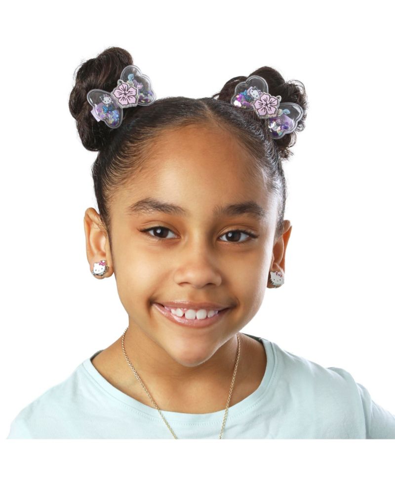 Mermaid Hair Clips 4-Piece Set Official License, Snap Back Shaker Hair Clips, Sanrio Accessories