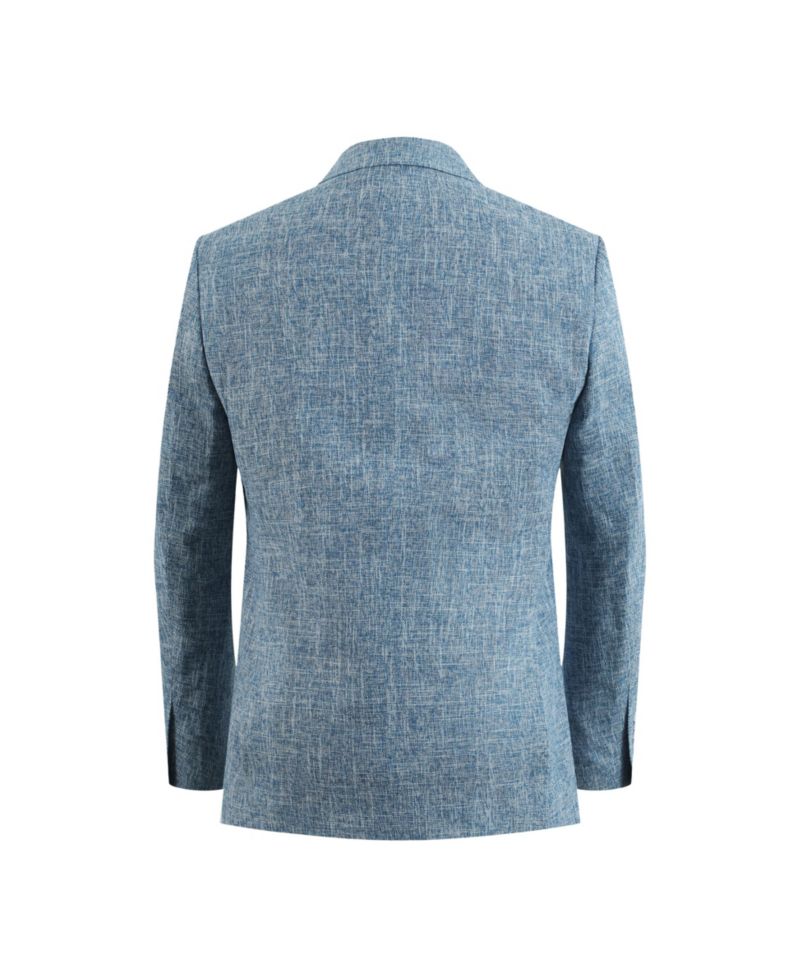 Boys Blue Slim Fit Clasic Melange Jacket