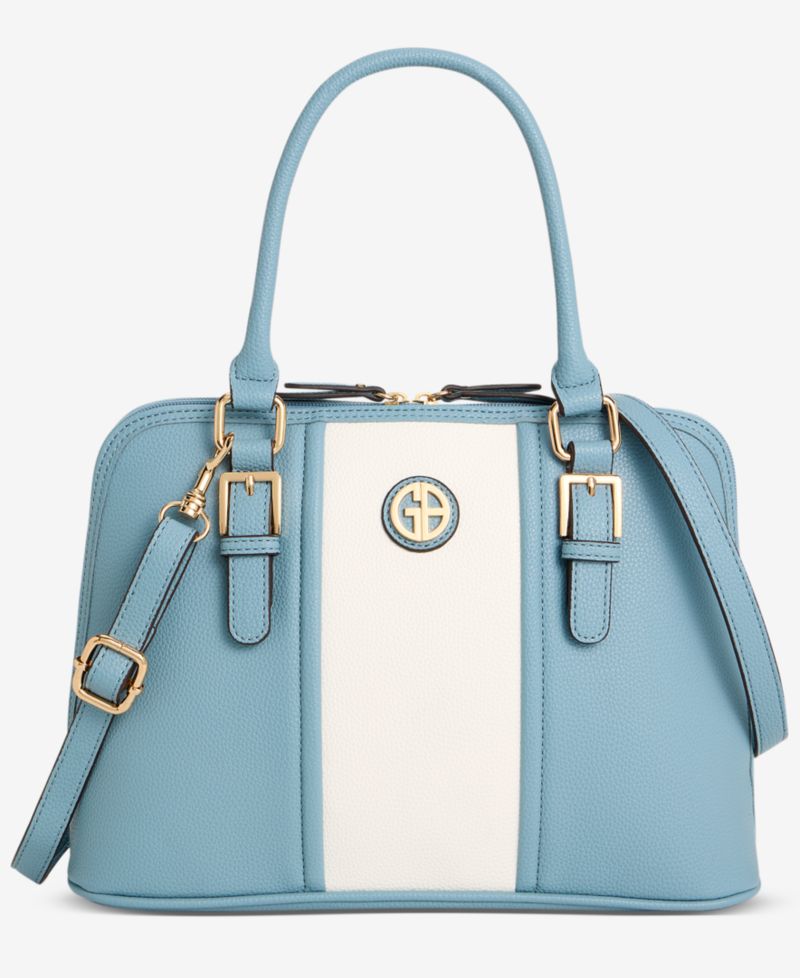 Vertical Colorblock Dome Satchel