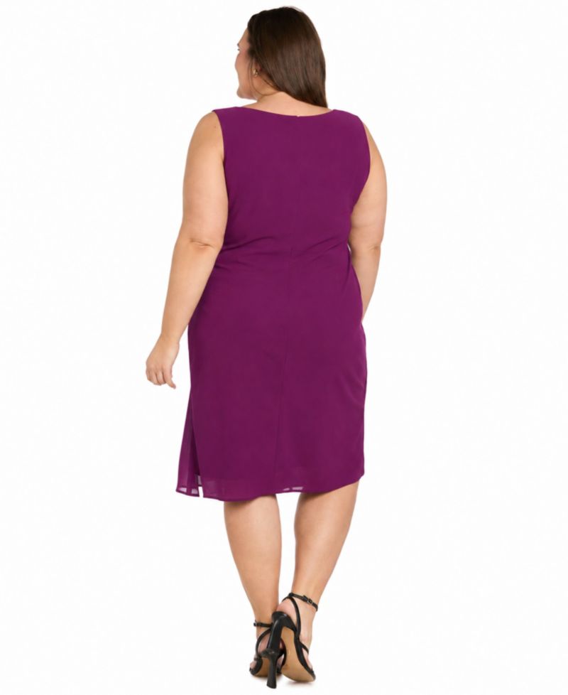Plus Size Removable Jacket & Dress 2-Piece Set