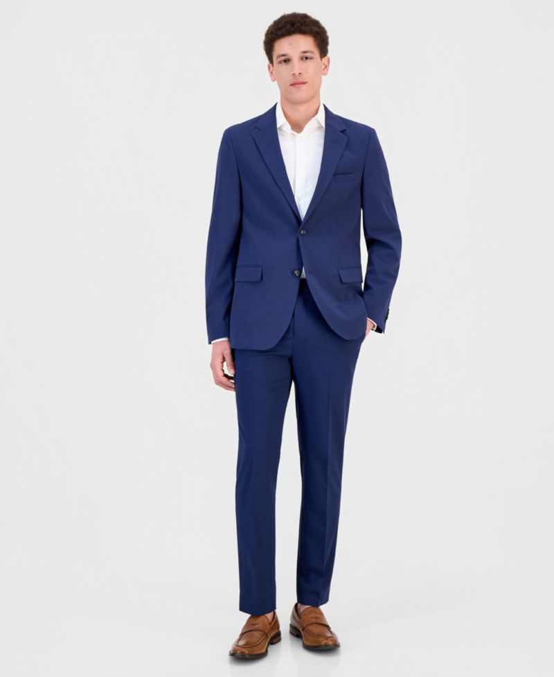 Men's Slim-Fit Spandex Super-Stretch Suit Pants