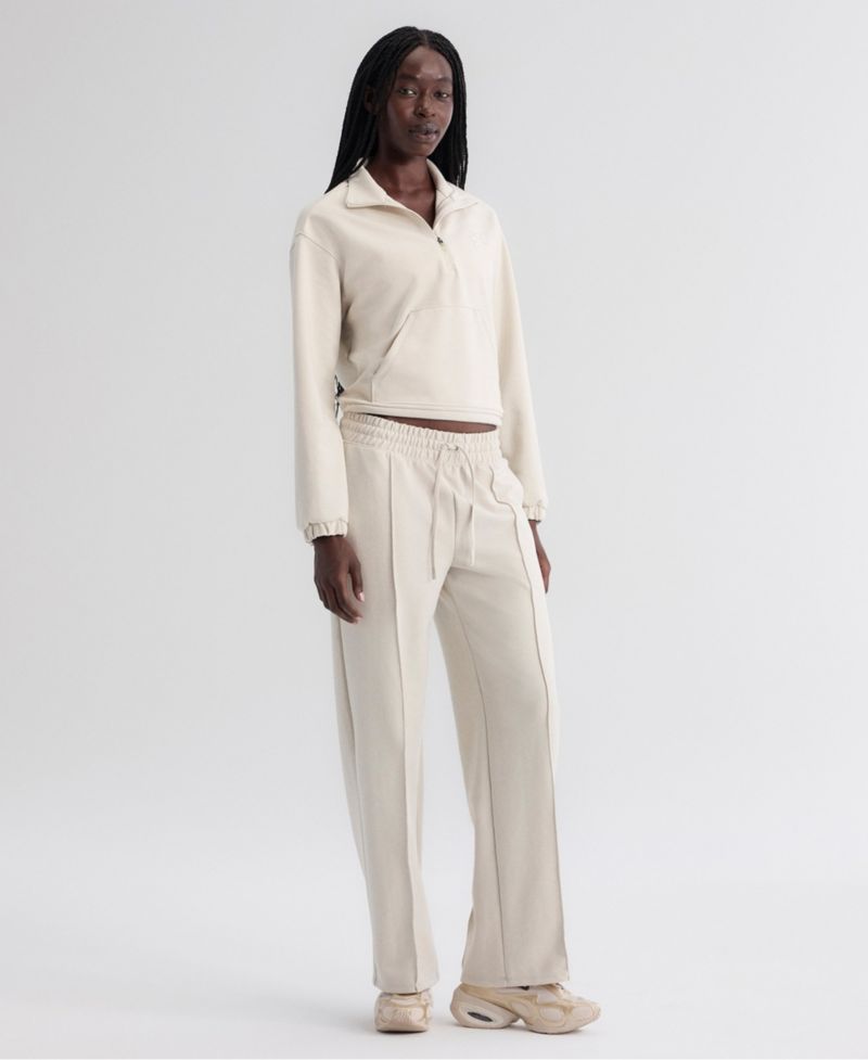 Women's Detroit Lions Clutch Tri-Blend Wide-Leg Double-Knit Pants