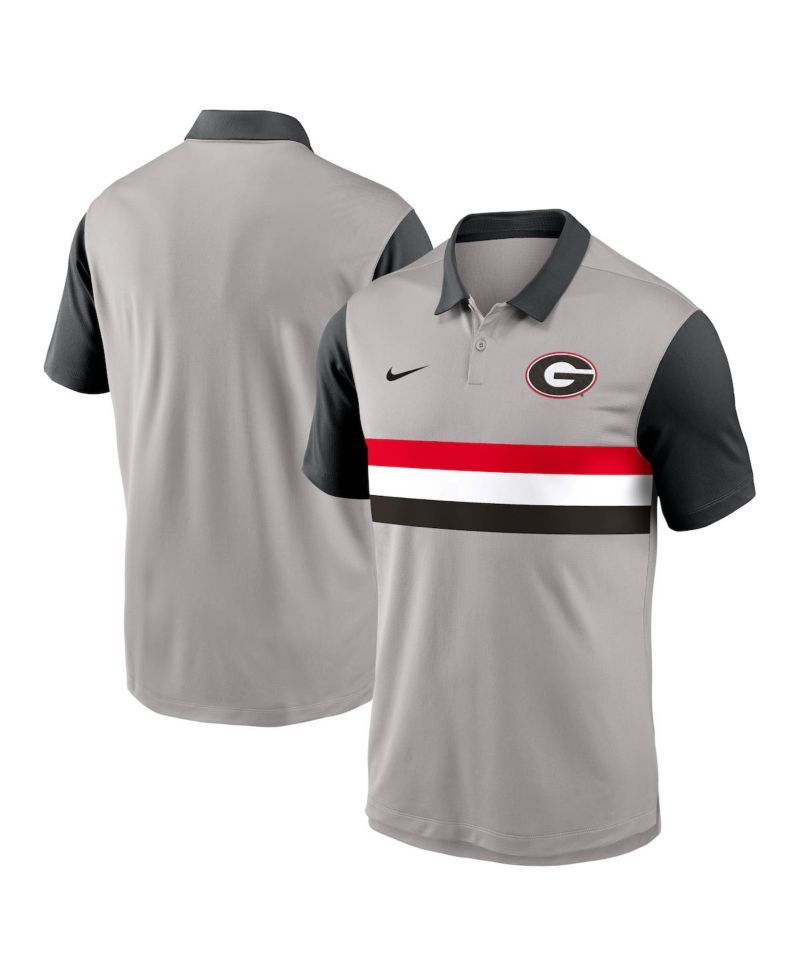 Men's Gray/Black Georgia Bulldogs Vapor Performance Polo Shirt