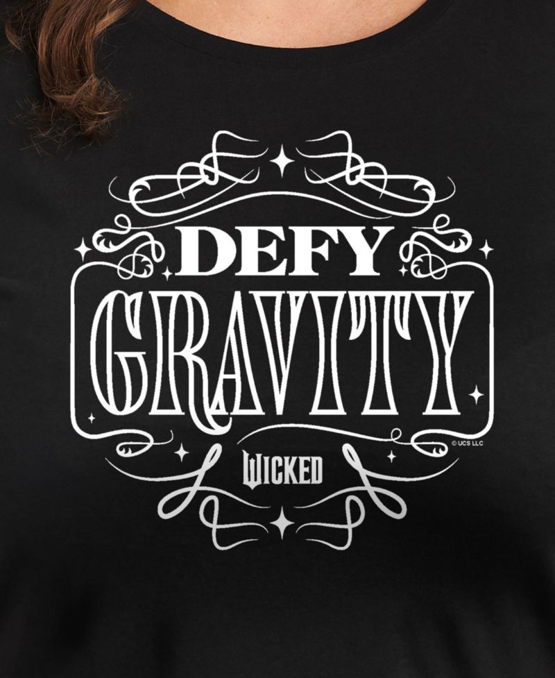 Trendy Plus Size Wicked Defy Gravity Graphic Crew Neck T-Shirt