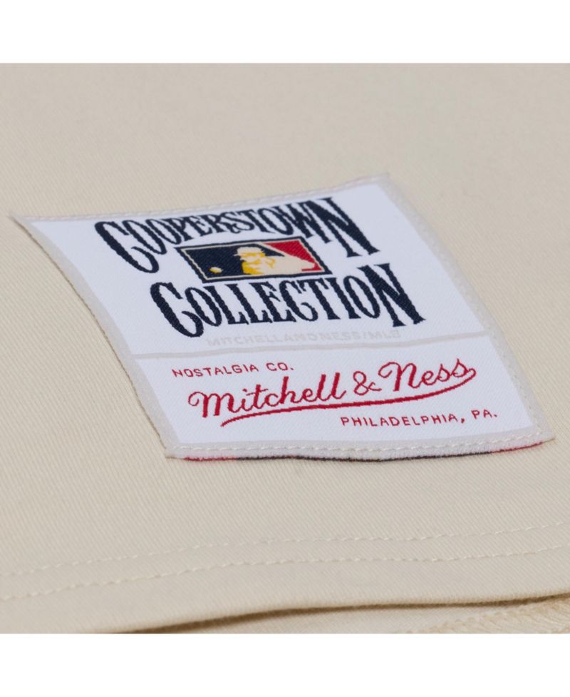 Women's Cream New York Mets Cooperstown Yacht Rock Boxy Cropped T-Shirt