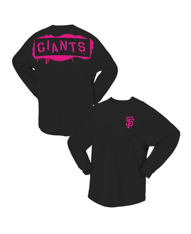 Women's Black San Francisco Giants Neon Jersey Long Sleeve T-Shirt