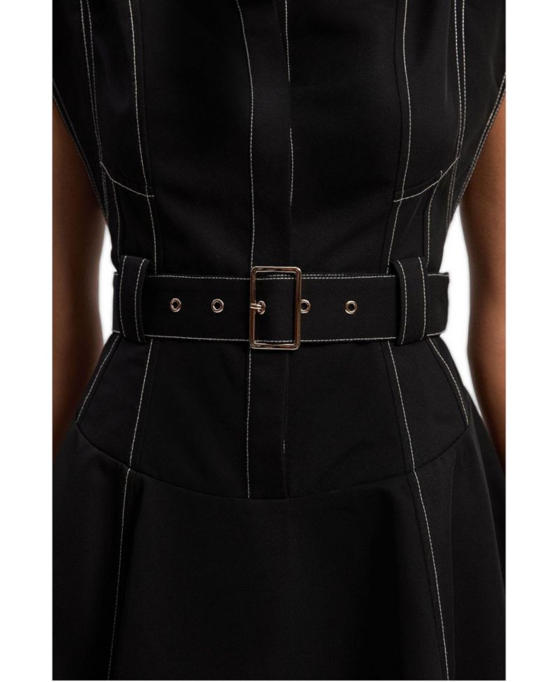 women's High Neck Mini Dress