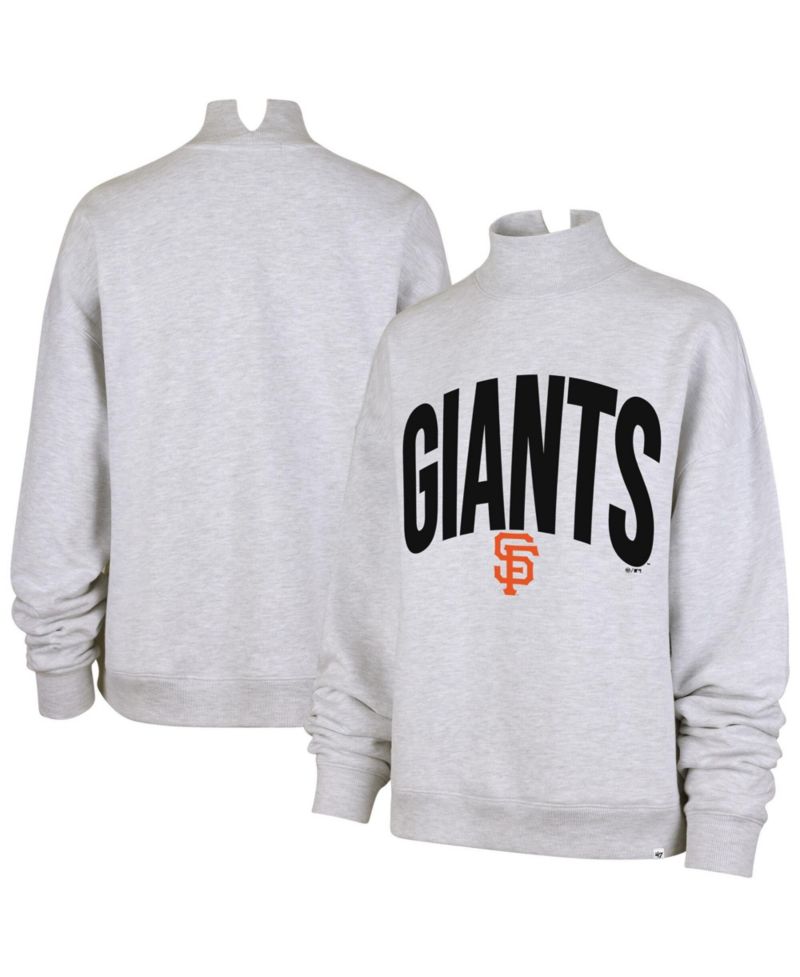 Women's Heather Gray San Francisco Giants Subtle Muse Mock Neck Sweatshirt