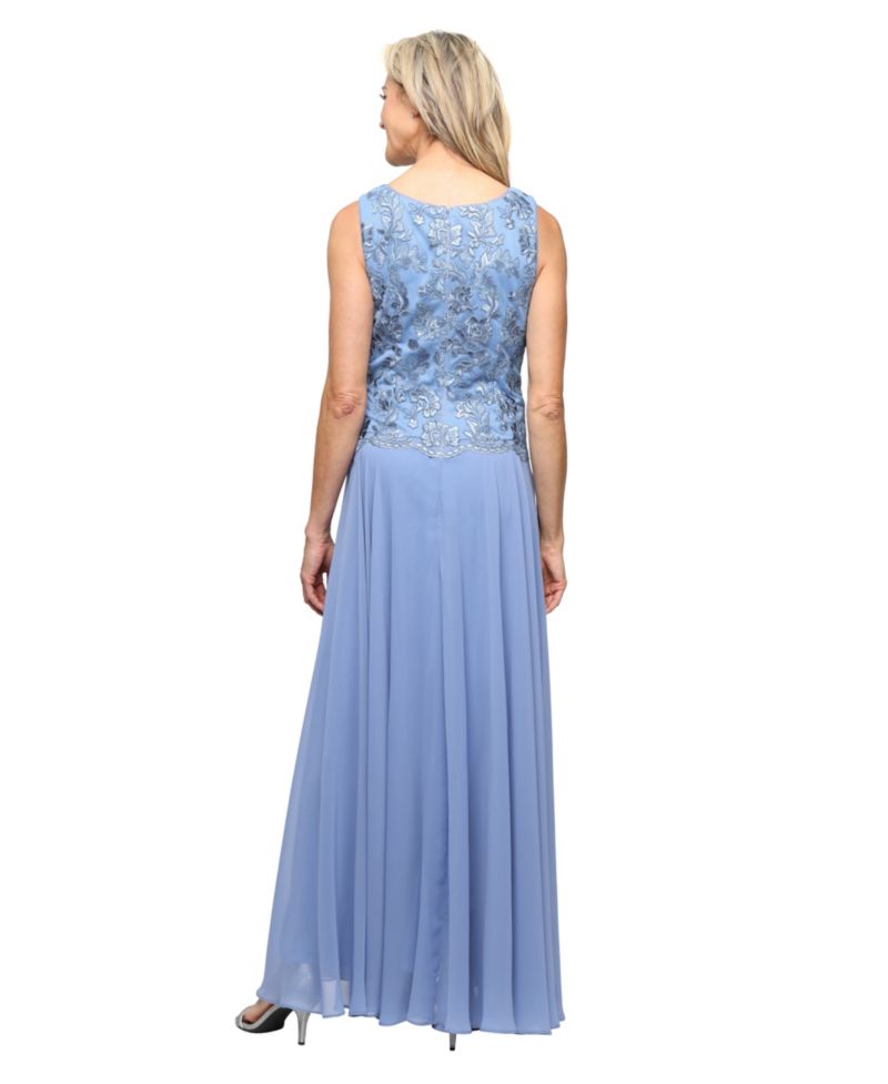 Women's Scoop Neck Ball Gown & Jacket, 2-Piece Set