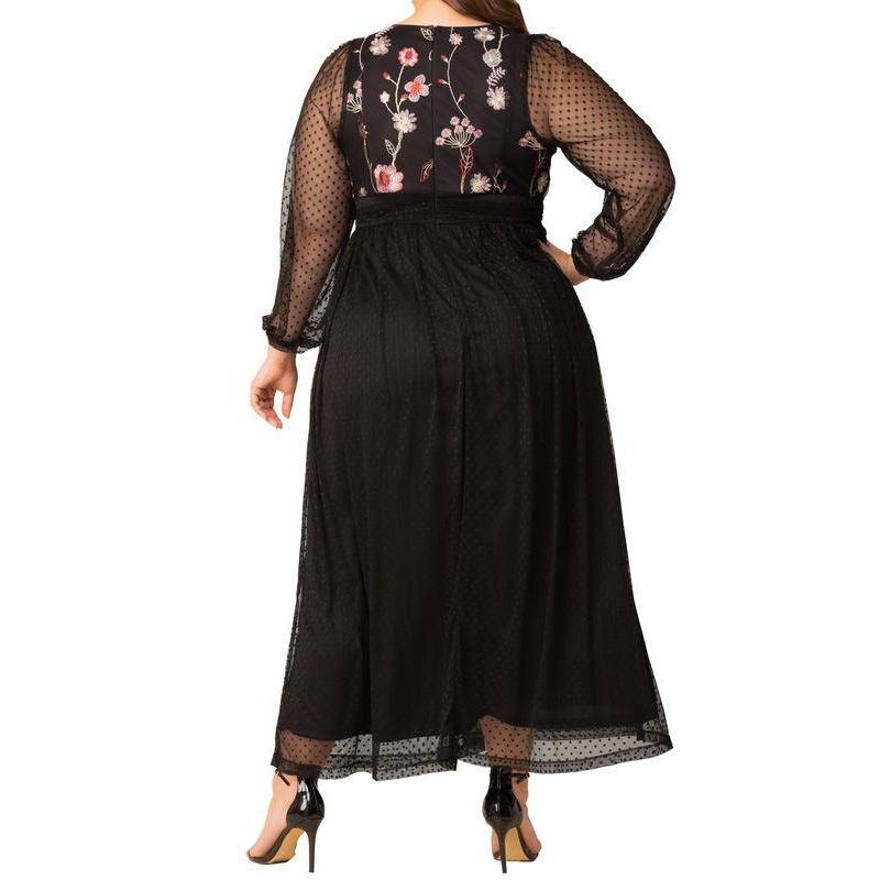 Plus Size Mystique Mixed Media Evening Gown