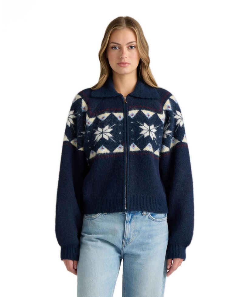 Women's Fair Isle Full-Zip Raglan-Sleeve Jacket