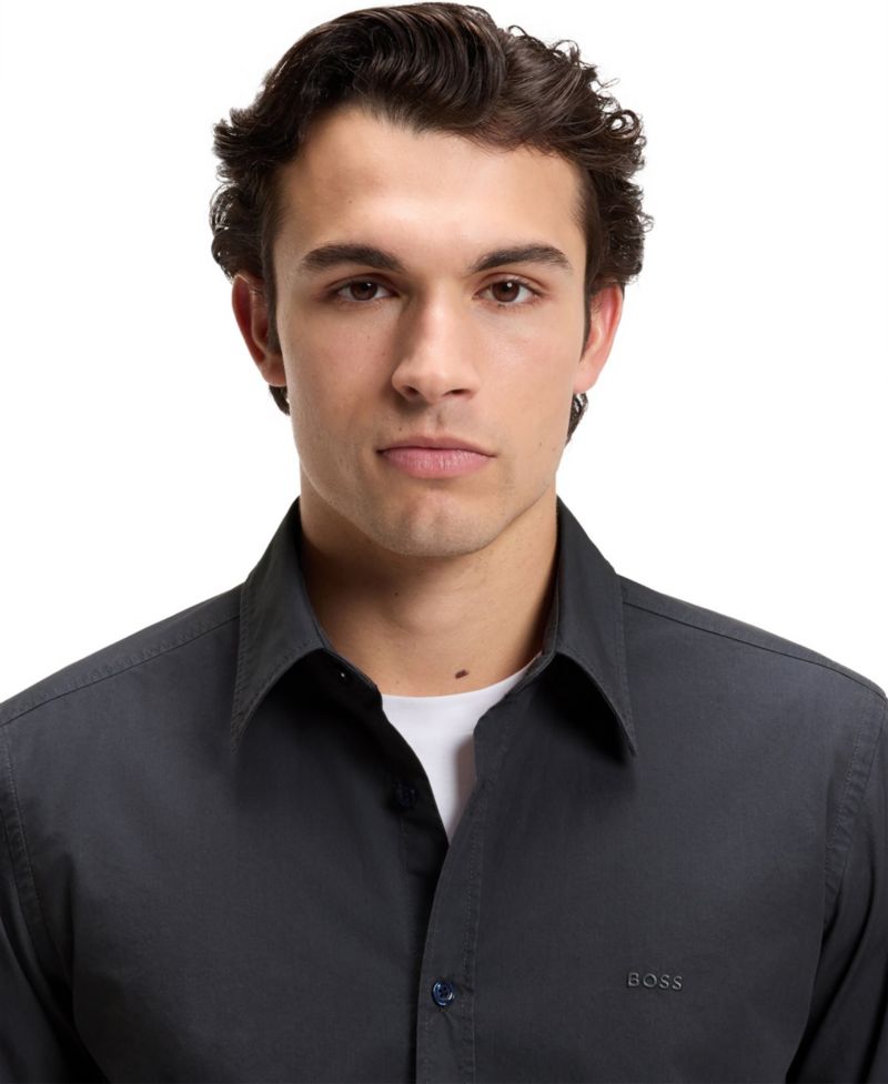 Men's Cotton Poplin Regular-Fit Dress Shirt